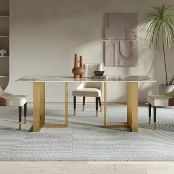 Сочетание обеденного стола и стульев в скандинавском стиле в стиле модерн для маленькой квартиры, Прямоугольная консоль Mesa, Доступная мебель для балкона