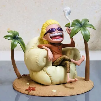Цельная аниме-фигурка Doflamingo, Сидящий на пляже Дон Кихот, Подарочная модель, Украшения, Кукла
