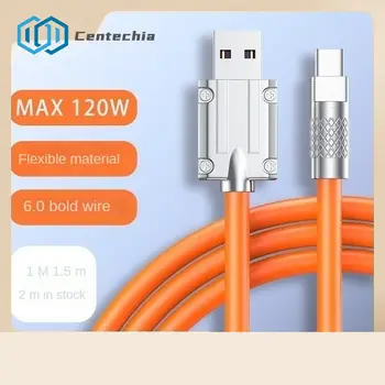 120 Вт Сверхбыстрая зарядка USB-кабель Быстрая зарядка зарядного устройства Type-C Кабель для передачи данных для iPhone Xiaomi Huawei Samsung Зарядка 1,5 м Новинка