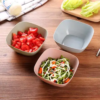 Многофункциональная чаша, фруктовница для кухни, Небьющийся квадратный пластиковый экологически чистый салат для кухни