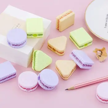 Kawaii Cookies, точилка для карандашей, креативные простые инструменты для резки карандашей, разные цвета конфет, канцелярские принадлежности для письма