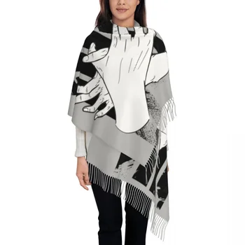 Албанский шарф-накидка для женщин, Длинная зимняя теплая шаль с кисточками, Унисекс, Албанские шарфы Pride