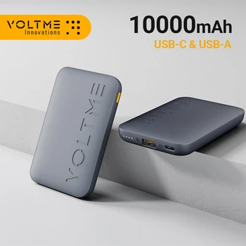 Портативное Зарядное Устройство VOLTME Hypercore 10K Power Bank 10000 мАч С Портами USB-C и USB-A 22,5 Вт Быстрая зарядка Для iPhone 15