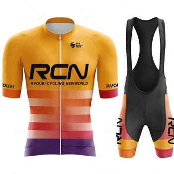 2023 Pro Team Rcn Летняя Велосипедная Одежда Майо с коротким рукавом Ciclismo Мужской костюм из Джерси для велоспорта Летние Комплекты Дышащей велосипедной одежды