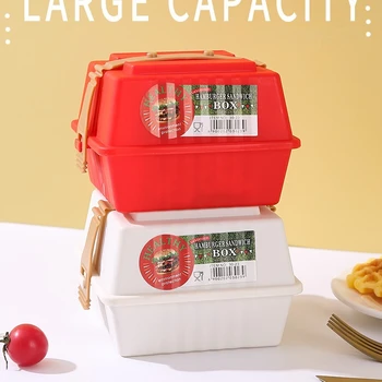 Коробка для хранения бургеров Коробка для сэндвичей Коробка для еды для пикника на открытом воздухе креативная коробка для бенто Коробка для хранения закусок Коробка для рисовых шариков Кухонные принадлежности инструменты