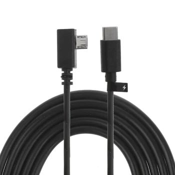 кабель для зарядки от USB Type C до Micro USB длиной 793 см, изгиб под углом 90 градусов, микрокабель USB C, шнур быстрой зарядки 3A для записи вождения