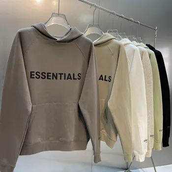 Толстовка Essentials с 3D резиновыми буквами и логотипом, высококачественная толстовка в стиле хип-хоп, свободная, унисекс, модный бренд oversize, пуловер, толстовка с капюшоном