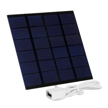 1,5 Вт 6 В USB Солнечная панель из поликремния Портативное солнечное зарядное устройство для путешествий на открытом воздухе DIY