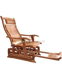 Кресло-качалка для дома для взрослых сиеста досуг балкон шезлонг складной обеденный перерыв пожилой ленивый счастливый бамбуковый стул