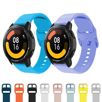 22 мм силиконовый ремешок Mi Watch Color 2 Ремешок для часов Mi Watch Color Спортивный браслет для Xiaomi S1 Active Smartwatch Замена браслета