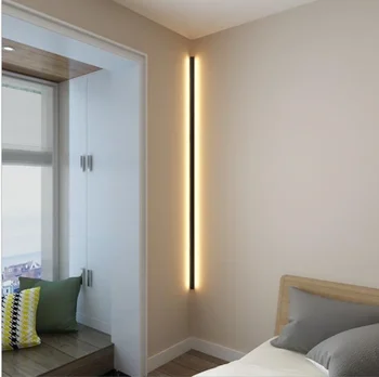 Минималистичный светодиодный настенный светильник Современная спальня Гостиная Лестница Длинный настенный светильник Освещение дивана Фоновые светильники для украшения стен