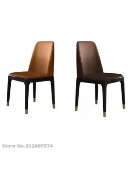 Обеденный стул из массива дерева на заказ, домашний свет, Роскошный Современный скандинавский стул, стул со спинкой, простой отель, ресторан, реклама