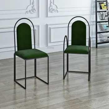 Обеденный стул для ресторана Nordic Light класса люкс, домашний Современный минималистичный шезлонг со спинкой, Дизайнерская кухонная мебель, Обеденный стул
