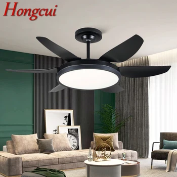 Hongcui Fan Light Скандинавский светодиодный потолочный вентилятор Современный минималистичный ресторан, гостиная, спальня Коммерческий электрический вентилятор