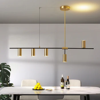 Регулируемая лампа, встроенная светодиодная Современная линейная люстра, Современная кухонная островная люстра для столовой гостиной Kitc