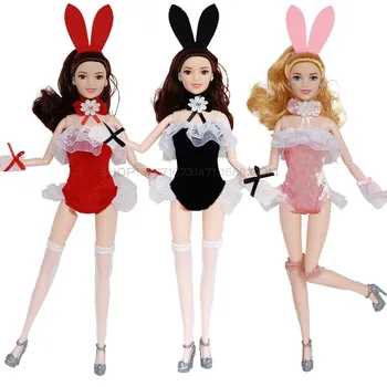 Новая 30-сантиметровая кукольная одежда для куклы Bjd, платье для девочки-кролика, Милые игрушки для девочек 