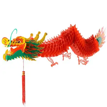 Красивый Шарм Дракона, Яркий Фонарь-лодка-дракон в китайском стиле, создающий атмосферу Весеннего фестиваля, Фонарь-дракон