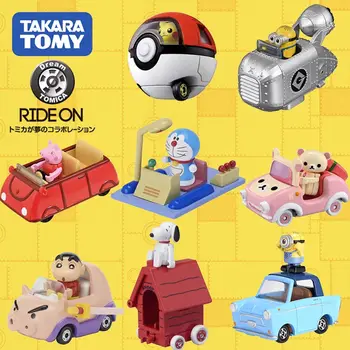 Takara TOMY Doraemon Машина времени Пикачу Микки Маус из сплава ДИСНЕЯ Милая мини-модель автомобиля Миниатюрный игрушечный автомобиль Модель автомобиля Подарок малышу