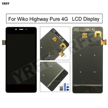 Для Wiko Highway Pure 4G ЖК-дисплей + дигитайзер сенсорного экрана в сборе Замена датчика панели телефона