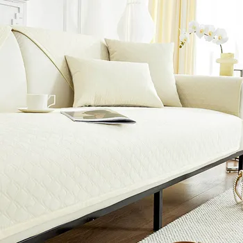 Водонепроницаемый хлопковый чехол для дивана для гостиной, современный белый чехол для диванной подушки, коврик для домашних собак, детское полотенце для дивана, защитный чехол для дивана