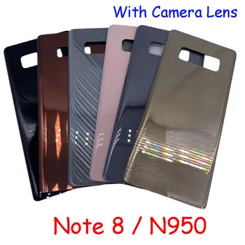 Качество AAAA для Samsung Galaxy Note 8 Note8 N950 Задняя крышка батарейного отсека с корпусом объектива камеры Запасные части для корпуса