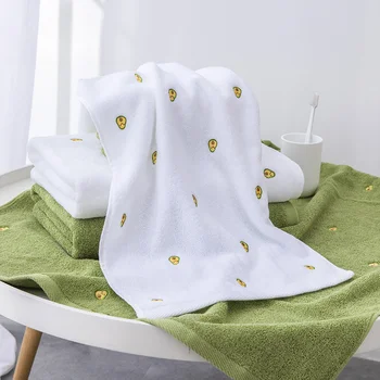 полотенце в стиле авокадо 75x35 см, хлопковое для мытья лица, домашнее хлопковое мягкое впитывающее полотенце из микрофибры