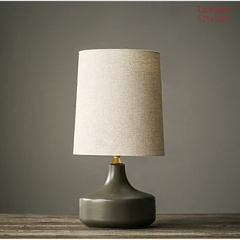Простая настольная лампа в скандинавском стиле, современная керамическая настольная лампа со светодиодной подсветкой для домашнего прикроватного украшения