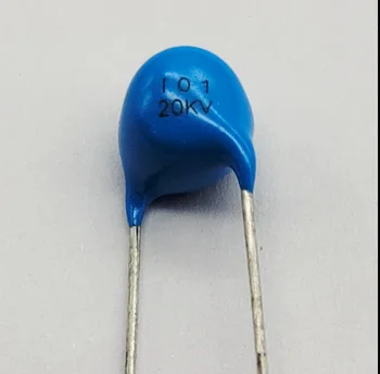 50ШТ Высокочастотный синий керамический конденсатор с чипом 20 КВ 101 К 100pF Высоковольтный источник питания керамический диэлектрический конденсатор