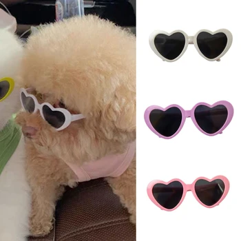 Новая форма сердца, Солнцезащитные очки для домашних собак и кошек в стиле Ins, очки для домашних животных, головной убор для щенка и Котенка, Одежда для глаз, Индивидуальность, Милые Аксессуары для домашних животных