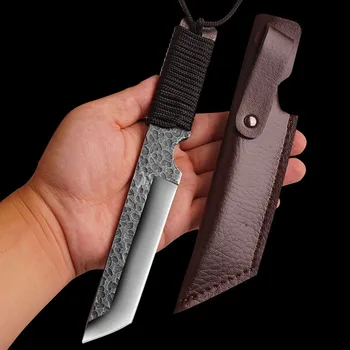 Охотничьи ножи с фиксированным лезвием Full Tang Для мужчин, многофункциональный боевой нож для самообороны и выживания на открытом воздухе С кобурой
