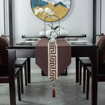 Новый китайский Дзен-настольный флаг Классическая чайная церемония Тканевый Чайный столик Легкая Роскошная скатерть Чайный столик Чайный Флаг Кабина для телевизора в гостиной