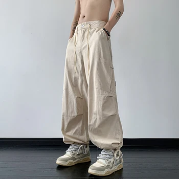 Американские мужские широкие брюки с карманами, женские Свободные прямые повседневные брюки в стиле уличный хип-хоп, мешковатые брюки большого размера 3XL