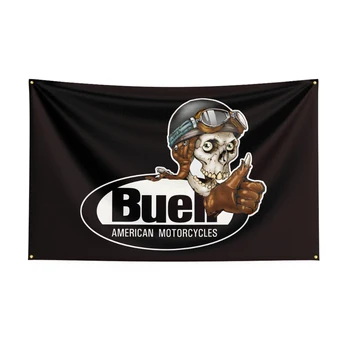 Флаг Buells размером 3X5 ФУТОВ, мотоциклетный баннер с принтом из полиэстера для декора