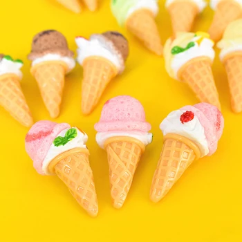 5шт Кукольный домик Миниатюрные Стаканчики для мороженого Кухонные принадлежности для еды 1: 12 Мини-молочный коктейль Мороженое Кухонные игрушки
