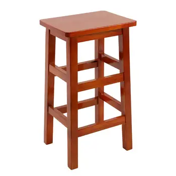 28 Барный стул из массива дерева, барный стул, табурет, стойка регистрации кофейни, барный стул, квадратный табурет из массива дерева, бытовой высокий табурет в винтажном стиле
