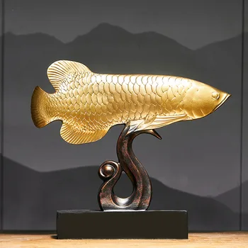 Новые украшения в китайском стиле с золотыми рыбками-драконами Новогодние подарки для пожилых людей гостиная офис украшения для дома