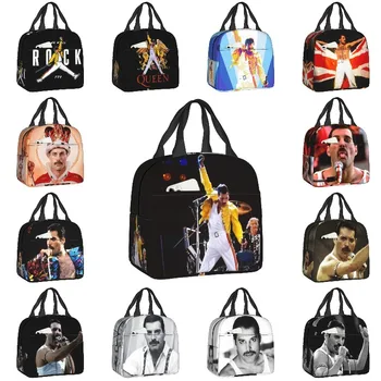 Ланч-бокс Freddie Mercury для женщин, Портативный кулер, термоизолированная сумка для ланча Rock Queen, Детские сумки для школьников