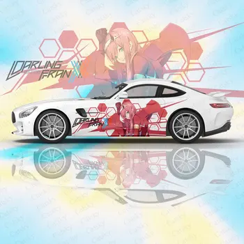 аниме-наклейки на автомобиль zero two ita car tuning racing виниловая обертка с изображением боковой двери автомобиля Darling in the FranXX decal sticker