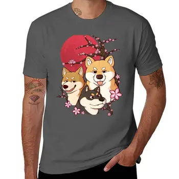 Новая футболка Shiba Pack, спортивная рубашка с животным принтом для мальчиков, мужские футболки с длинным рукавом
