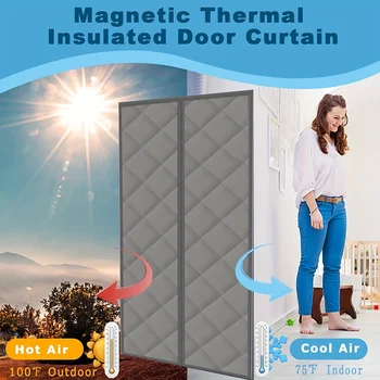 Утолщенная перегородка для кондиционирования воздуха, звукоизоляционная хлопковая дверная занавеска, Бытовое кондиционирование воздуха, теплоизоляция и холод