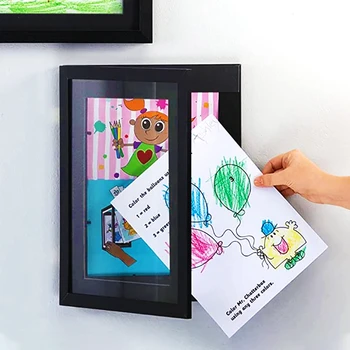 Детские художественные рамки формата А4 с магнитной передней частью, Открытая Сменная Детская рамка для плакатов, фотографий, рисунков, хранения картин, декора дисплея