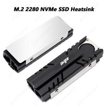 Радиатор твердотельного накопителя M.2 NVMe SSD 6000 об/мин 2280 Охладитель циркуляции воздуха на твердотельном диске 3-контактный SSD Термоплавкий алюминиевый упор M2 2280 SSD