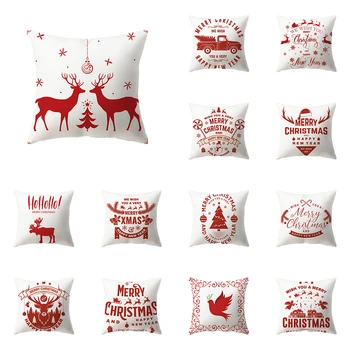 Рождественское украшение Рождественская тема, наволочка с рисунком для подушки, украшение для дивана в гостиной, Наволочка для подушки