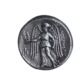 Репродукция посеребренной древнегреческой декоративной памятной монеты # 98