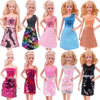30-Сантиметровая кукольная одежда, цельная юбка с блестками, платье принцессы, модный костюм для Барби, 11,8-дюймовая кукла, повседневная одежда, подарок для девочки
