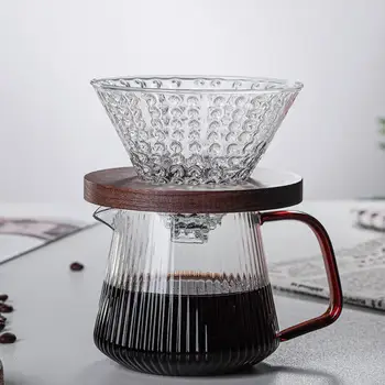 Кофейный графин с V-образным носиком, долговечная прочная конструкция, удобная ручка, капельница для кофе, фильтр для кофе для офиса