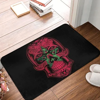 Противоскользящий коврик с изображением флага Марокко, коврик для ванной, ковер с изображением черепа розы, коврик для входной двери, домашний декор