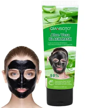 Увлажняющая Отшелушивающая маска для лица с Алоэ, Черная маска, Отшелушивающая маска для лица, 100 мл, маска для глубокого очищения, удаления угрей, для лица