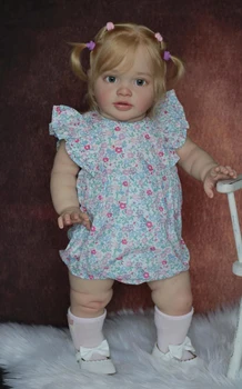 ХАОС, 26-дюймовая уже раскрашенная готовая кукла, Возрожденная Малышка Пиппа, Огромный размер ребенка, популярная реалистичная 3D-кукла для рисования кожи, мягкая на ощупь