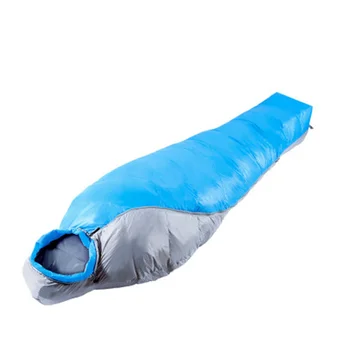 230x84 см Сверхлегкий спальный мешок на утином пуху для кемпинга на открытом воздухе для взрослых, для скалолазания, пеших прогулок, походов, портативный -25 ° Теплый ленивый инструмент
